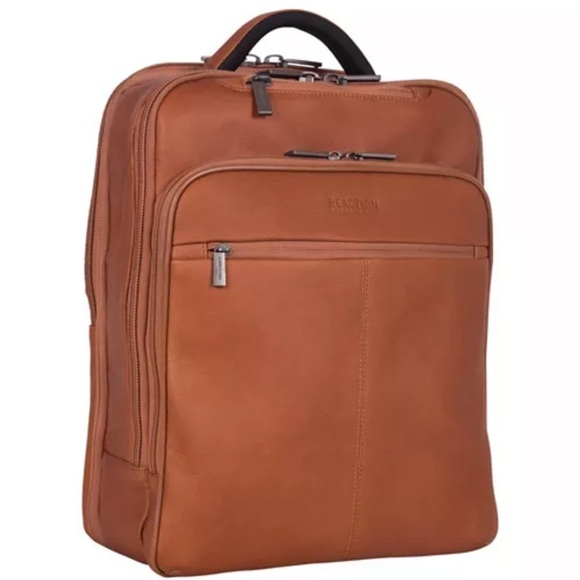 Kenneth Cole Reaction Leather Laptop Backpack - Picture 1 of 7